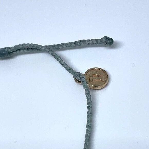 Pura Vida Branch Charm Braided Cord Bracelet Knot Closure Adjustable - Picture 2 of 2
